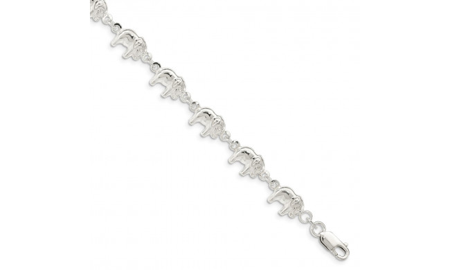 Quality Gold Sterling Silver Elephant Bracelet - QG1550-7