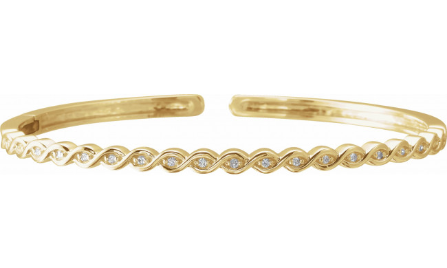14K Yellow 1/6 CTW Diamond Stackable Bangle Bracelet - 65290460000P