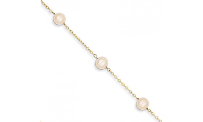 Quality Gold 14k 9 inch FW Cultured Pearl Anklet - ANK144-9