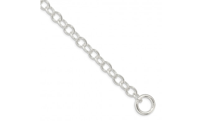 Quality Gold Sterling Silver Polished Fancy Link Toggle Bracelet - QG3080-7.5