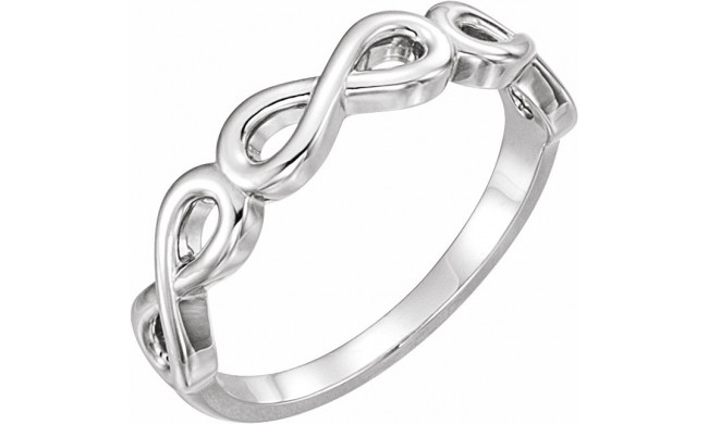 14K White Stackable Infinity-Inspired Ring - 51618101P