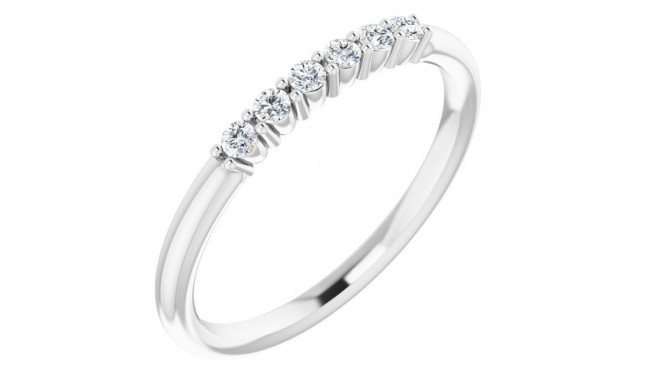 14K White 1/8 CTW Diamond Stackable Ring - 123288600P