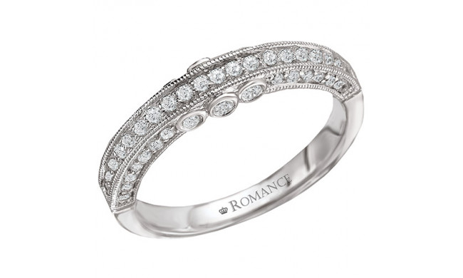 18k White Gold Diamond Wedding Band