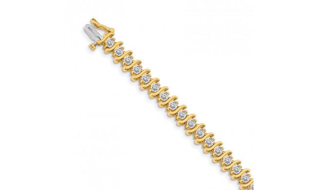 Quality Gold 14k Yellow Gold A Diamond Tennis Bracelet - X706A