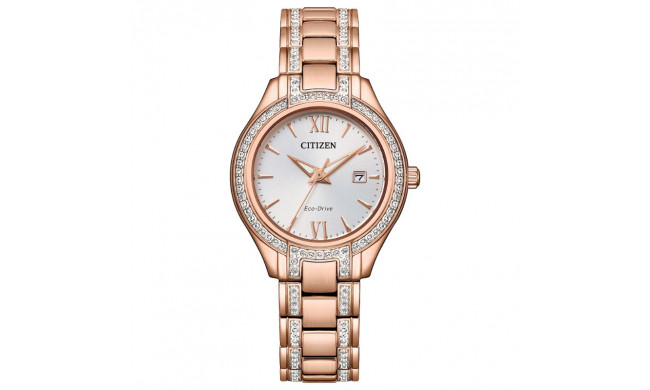 CITIZEN Eco-Drive Dress/Classic Crystal Ladies Watch Stainless Steel - FE1233-52A