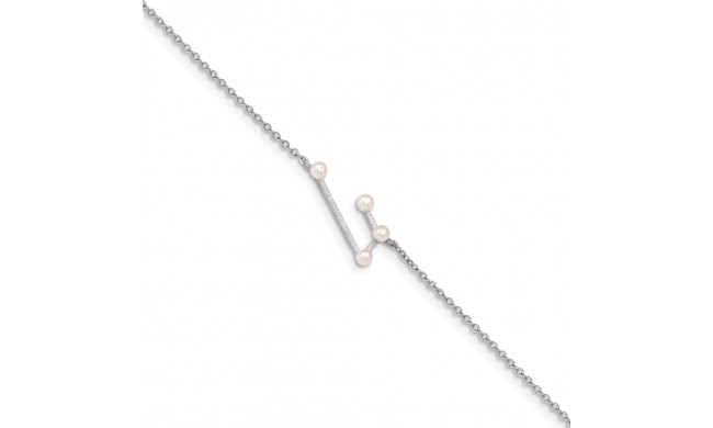 Quality Gold Sterling Silver Rhod-plat 4 2-3mm FWC Pearl Aries Bracelet - QG5089-7