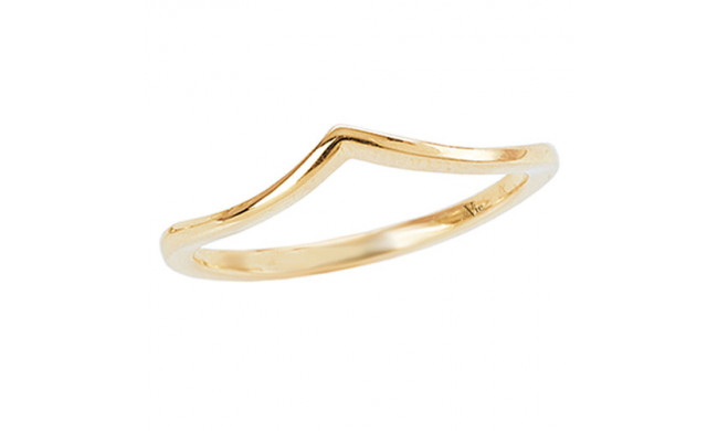 14k Yellow Gold Curved Wedding Band