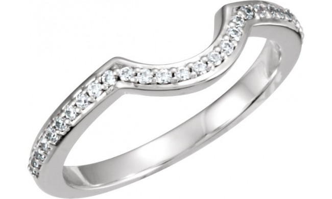 14K White 1/5 CTW Diamond Band for 5.2 mm Round Engagement Ring - 67711100P