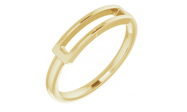 14K Yellow Open Bar Ring - 51742102P