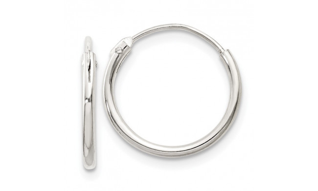 Quality Gold Sterling Silver 1.3mm  Hoop Earrings - QE4347
