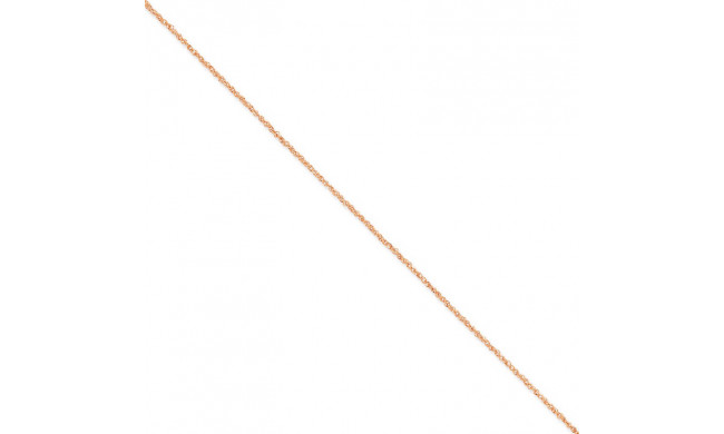 Quality Gold 14k Rose Gold 1.7mm Ropa Chain Anklet - RSC28-9