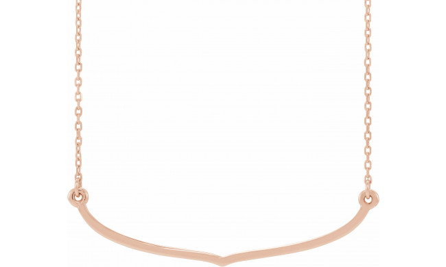 14K Rose Freeform Bar 16-18 Necklace - 86618602P