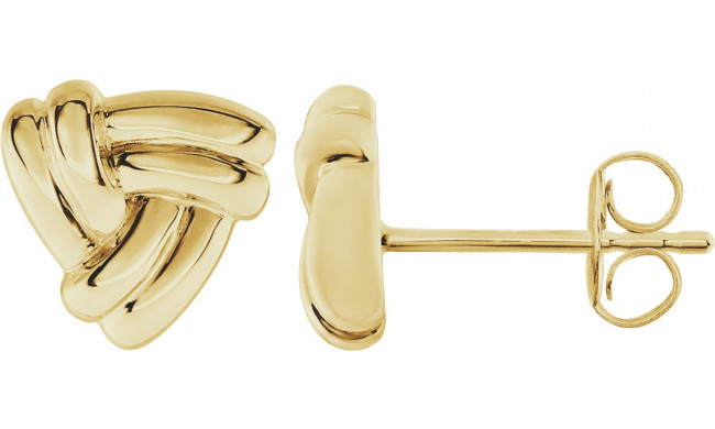 14K Yellow Triangle Knot Earrings - 861711001P