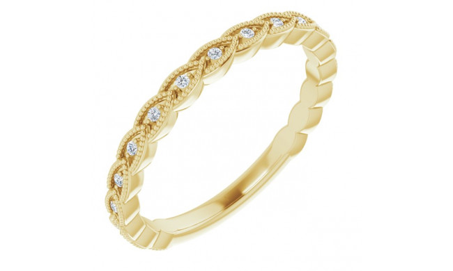 14K Yellow .08 CTW Diamond Anniversary Band - 123085601P