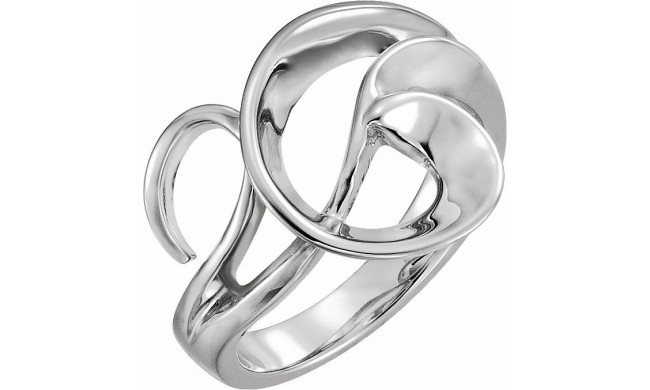 14K White Freeform Ring - 542023152P