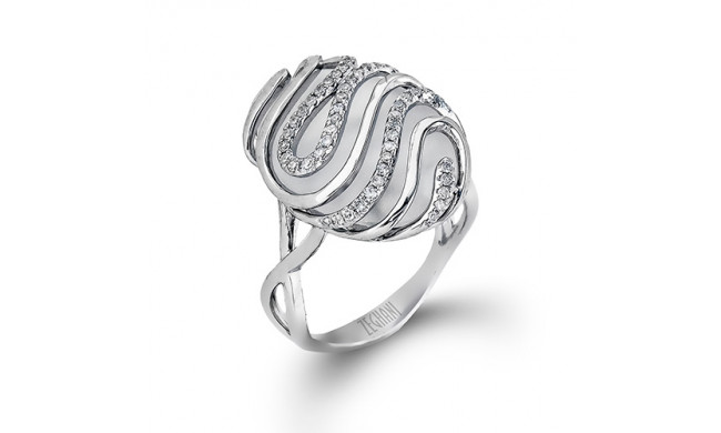 Zeghani 14k Rose Gold Diamond Ring