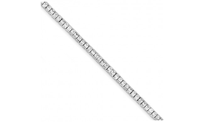 Quality Gold Sterling Silver Rhodium-plated CZ Tennis Bracelet - QX528CZ