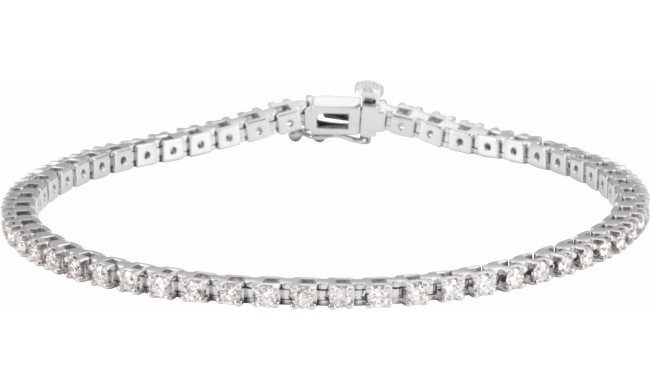 14K White 2 1/4 CTW Diamond Line 7 1/4 Bracelet - 6739760001P