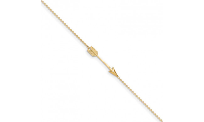 Quality Gold 14k Polished Arrow Anklet - ANK275-9