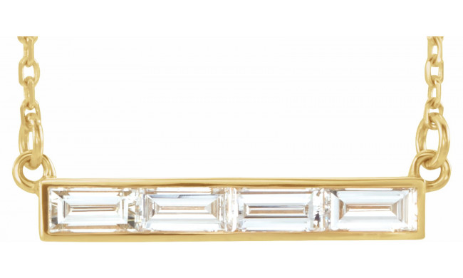 14K Yellow 1/2 CTW Diamond Bar Necklace - 863616005P