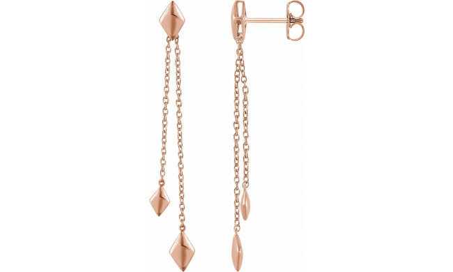 14K Rose Chain Earrings - 65233960002P