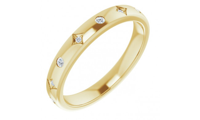 14K Yellow 1/10 CTW Diamond Anniversary Band - 123800601P