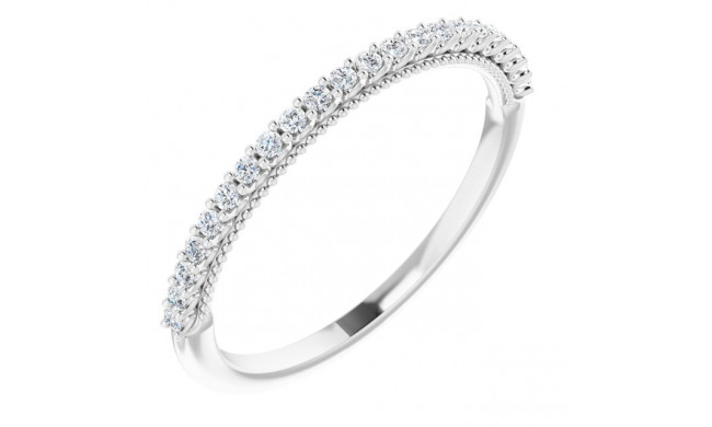 14K White 1/6 CTW Diamond Band - 123257612P