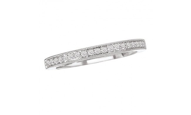 La Vie 14k White Gold Diamond Wedding Band