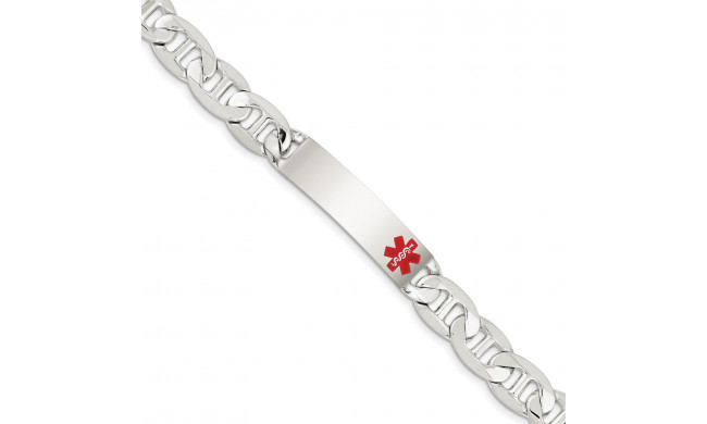 Quality Gold Sterling Silver Polished Medical Anchor Link ID Bracelet - XSM179-7.5