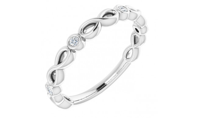 14K White .06 CTW Diamond Anniversary Band - 123425600P