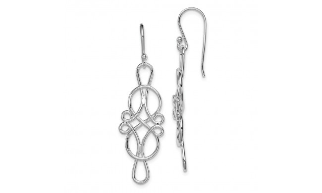 Quality Gold Sterling Silver Rhodium PlatedDesign Dangle Earrings - QE8917