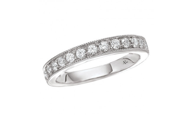 14k White Gold Diamond Wedding Band