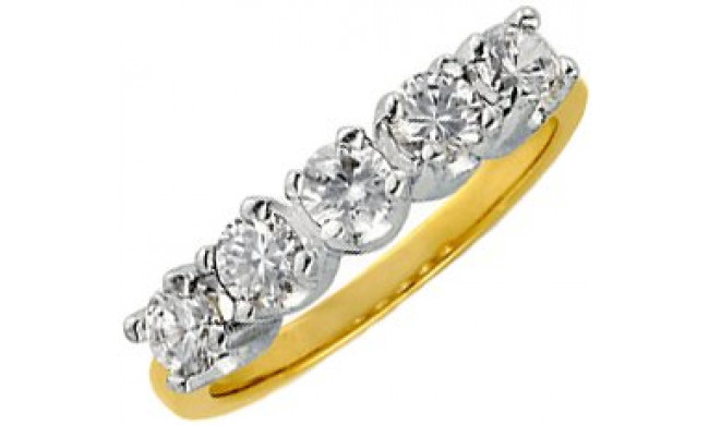 14K Yellow 1 CTW Diamond Anniversary Band - 60188207419P