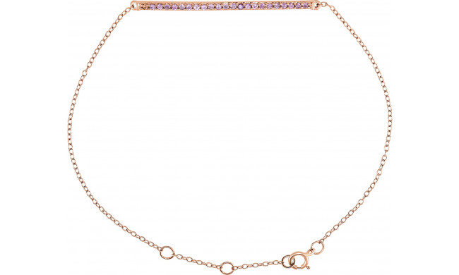 14K Rose Pink Sapphire 8 Bracelet - 65108970005P