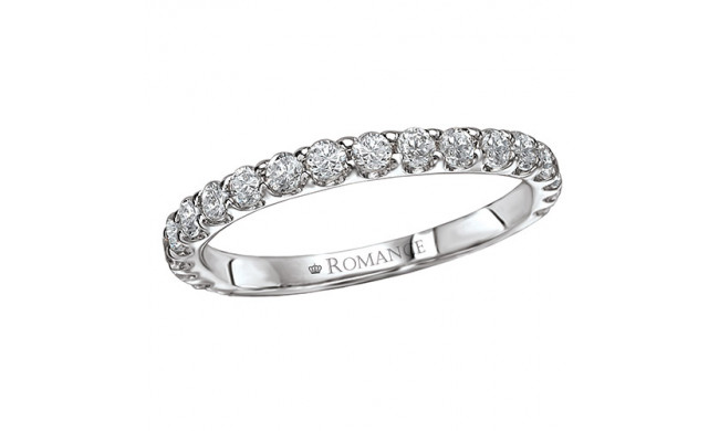 Romance 18k White Gold Diamond Wedding Band