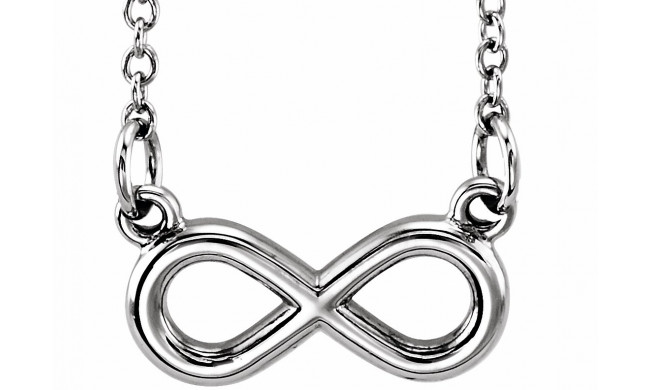 14K White Tiny Poshu00ae Infinity-Inspired 16-18 Necklace - 857951002P