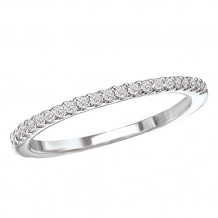 La Vie 14k White Gold Diamond Wedding Band