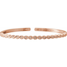 14K Rose 1/6 CTW Diamond Stackable Bangle Bracelet - 65290460002P