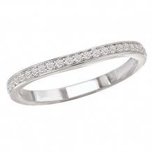 La Vie 14k White Gold Curved Wedding Band