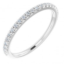 14K White 1/5 CTW Diamond Band for 6x6 mm Cushion Ring - 12214560004P