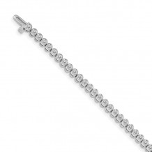 Quality Gold 14k White diamond Tennis Bracelet - X2898W