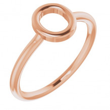 14K Rose Initial O Ring - 51895187P