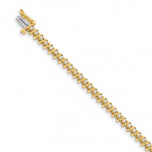 Quality Gold 14k Yellow Gold 1.6mm Diamond Tennis Bracelet - X700