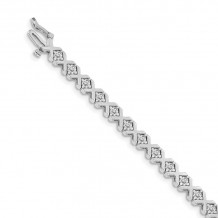 Quality Gold 14k White Gold AA Diamond Tennis Bracelet - X722WAA