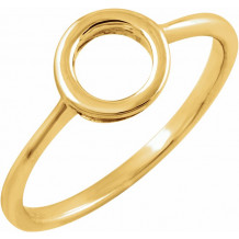 14K Yellow 8 mm Circle Ring - 651816100P