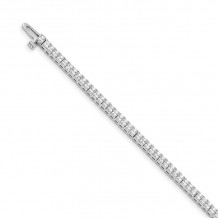 Quality Gold 14k White Gold 2mm Princess 4ct Diamond Tennis Bracelet - X10022W