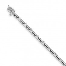 Quality Gold 14k White Gold A Diamond Tennis Bracelet - X762WA