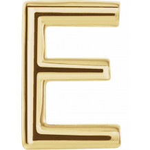 14K Yellow Single Initial E Earring - 86800126P