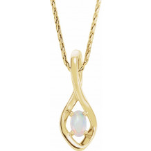 14K Yellow Freeform Opal 16-18 Necklace - 8658460001P