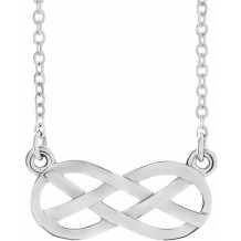 14K White Infinity-Inspired Knot Design 18 Necklace - 86312101P